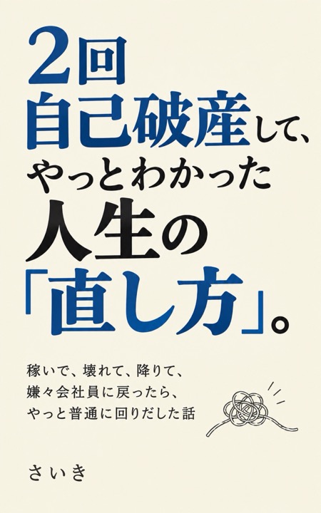 2回自己破産して、やっとわかった人生の「直し方」。表紙